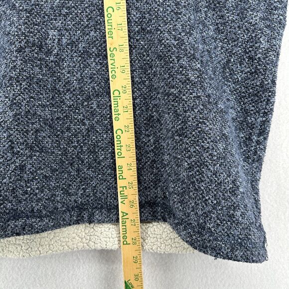 ORVIS Sweater Mens XL Brighton Sherpa Fleece Lined 1/4 Zip Marled Pullover Blue - Picture 15 of 16
